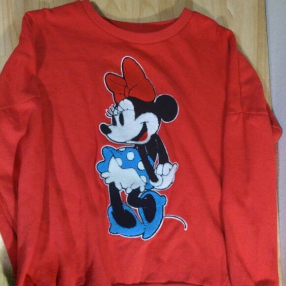 Disney Tops - Disney Minnie Mouse Embroidered Crewneck Sweatshirt